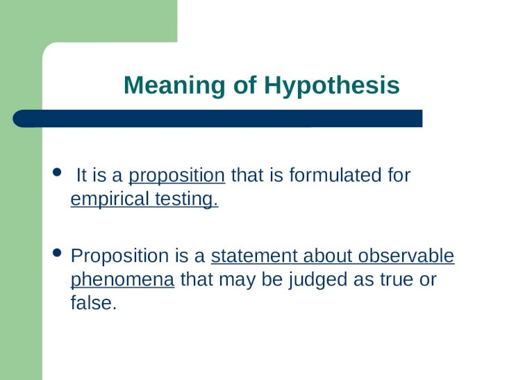hypothesis formula psychology
