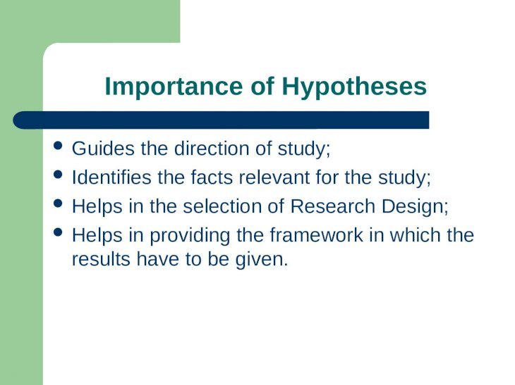 hypothesis formulation of research